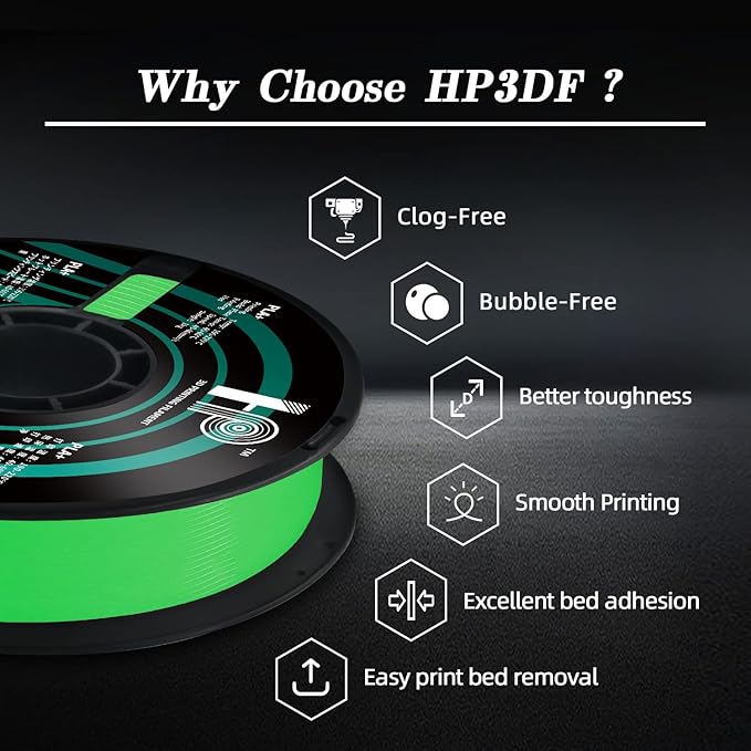 Glow in The Dark PLA Filament, 3D Printer Filament, PLA Filament 1.75mm - Image 3