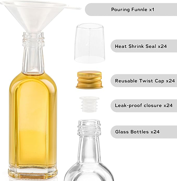 50 ml Mini Small Glass Bottles - Image 3
