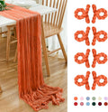 8 Pack 10Ft Orange Cheesecloth Table Runner 35x120 inch Boho Gauze Cheese by Dspoot