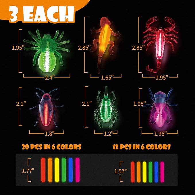 SpringFlower 60pcs Halloween Glow Critters Set - Image 8
