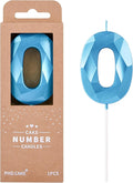 PHD CAKE 2.76 Inch Crystal Blue 0 Number Birthday Candles, Cake Number Candles by PHDCAKE