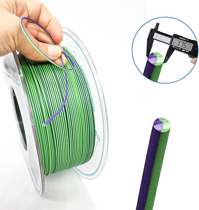 YOUSU Matte Dual Color PLA Filament Coextrusion Filament Multicolor 3D Printer - Image 3