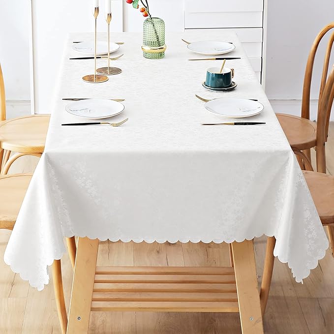 Smiry Rectangle Table Cloth, Waterproof Heavy Duty Vinyl Tablecloths, Wipeable - Image 7