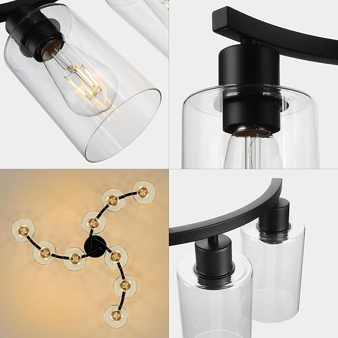 9-Light Black Modern Chandeliers - Image 7