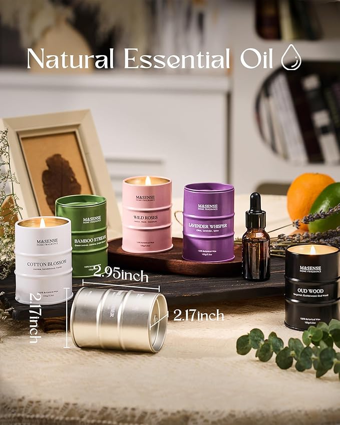 Fall Candle Gift Set | Mini Scented Candles Set | 6 Pack Candles - Image 4