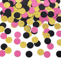 Gold Black and Hot Pink Confetti Table Decoration by MOWO