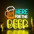 Here for The Beer Neon Sign for Wall Decor Beer Neon Light for Man Cave by FuzuneliDimmableLEDNeon