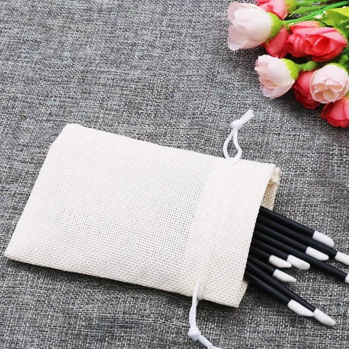 20pcs Burlap Bags with Drawstring, 5x7 Inch White Linen Gift Bags Bulk - Image 7