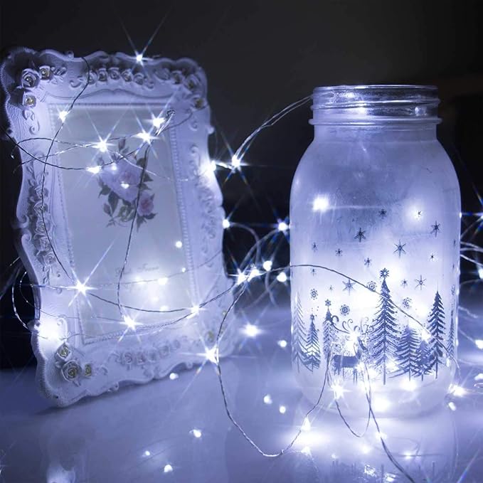 24 Pack LED Fairy Lights Battery Operated 7Ft 20Led Warm White Mini String - Image 5