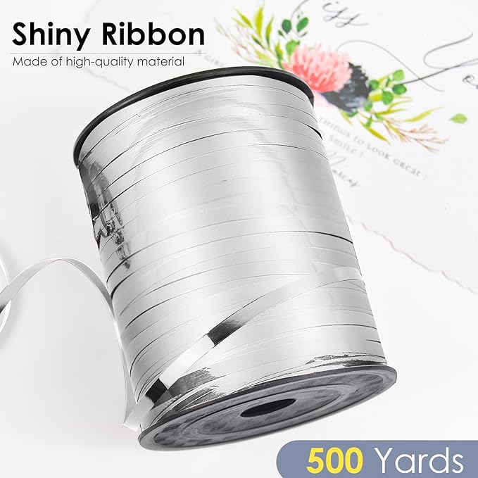 Silver Metallic Ribbon - Image 2