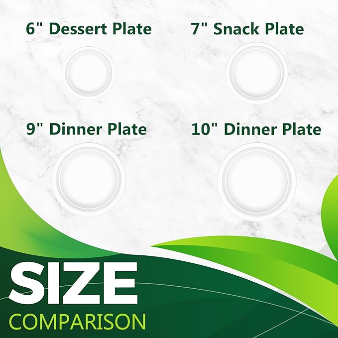 150PCS 100% Small Dessert Plates Disposable, 6 inch Paper Plates, Compostable - Image 7