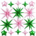 Pink Green Star Balloon by Cledeco