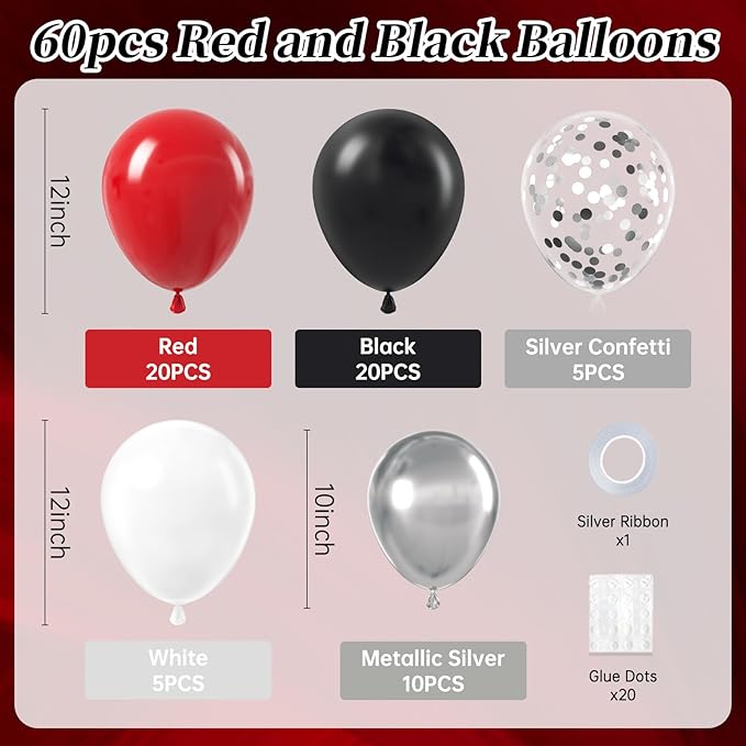 Red and Black Balloons - Image 2
