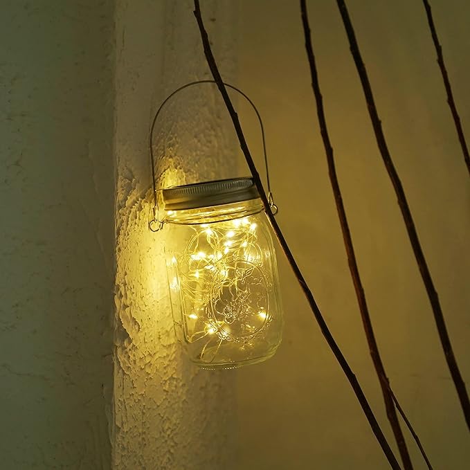 Solar Mason Jar Lights, 12 Pack 30 LED Waterproof Lid Light - Image 4