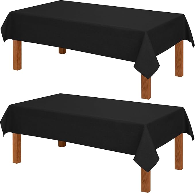 Hiasan 2 Pack Faux Linen Square Tablecloth by Hiasan