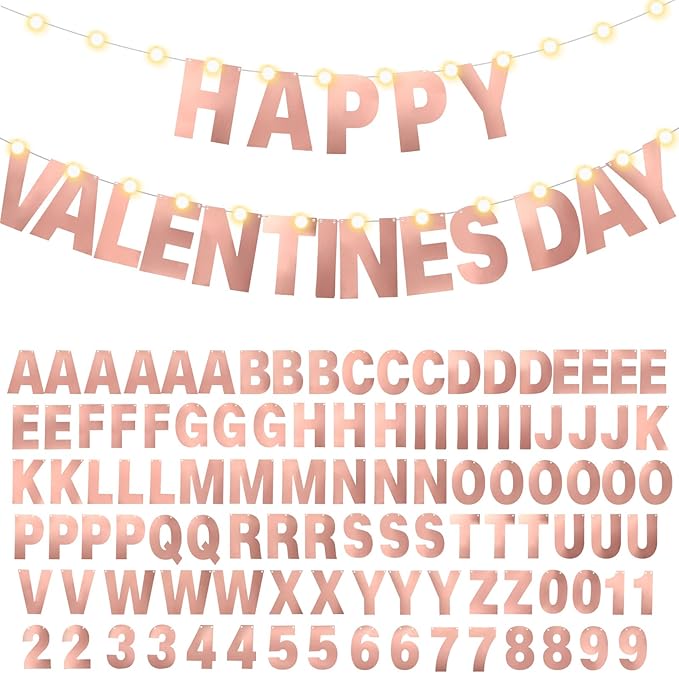 TaoBary 112 Pcs DIY Letter Custom Banner Glitter Customizable Banner Kit by TaoBary