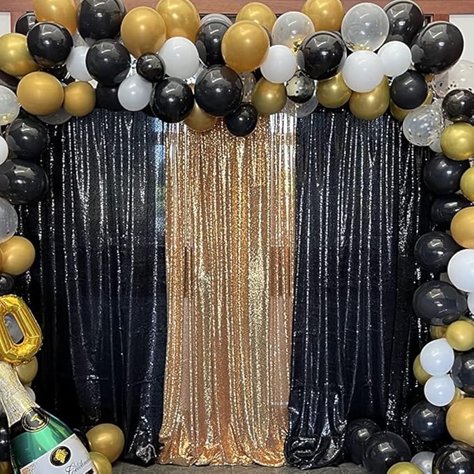 Poise3EHome Black Sequin Backdrop Curtain - Image 5
