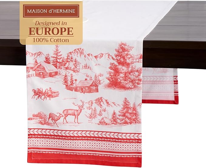 Maison d' Hermine Table Runner 100% Cotton Single Layer Table Runners 72 inches by MaisondHermine