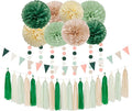 Olive-Sage Green Champagne-Gold Party Decorations by OURUOLA