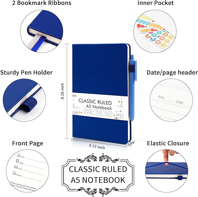 feela 24 Pack Journal Notebook for Work, Business Notebook Bulk Hardcover Lined - Image 2