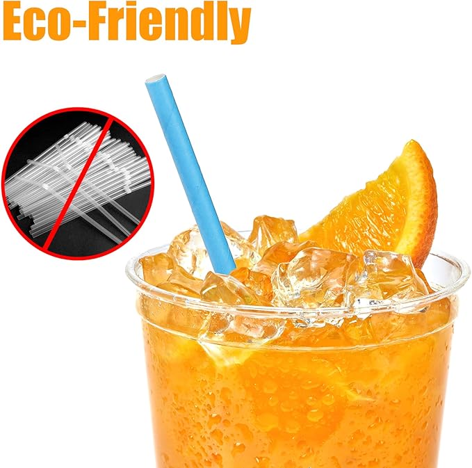 DEAYOU 800 PCS Paper Drinking Straws, Disposable Paper Straws - Image 5