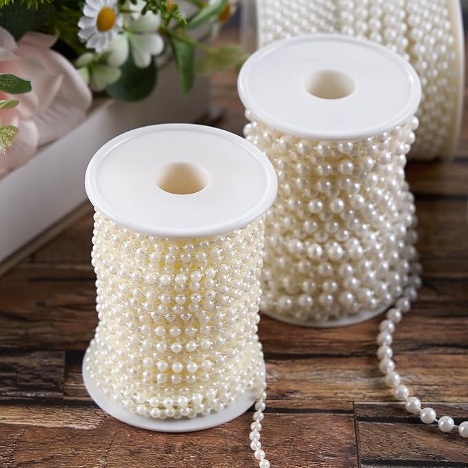 4mm Faux Pearl Beads String Garland Pearls - Image 4