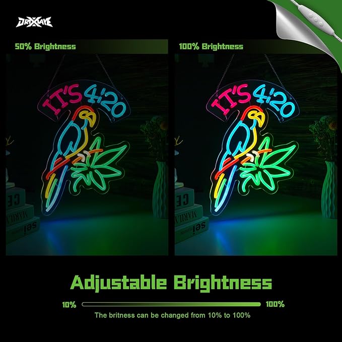 ORIXIAYE 420 Neon Sign Green Leaf Neon Signs - Image 4