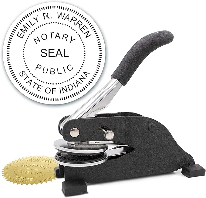 MaxMark Notary Seal Round Desk Embosser by Maxmark