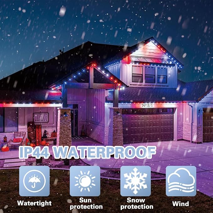LAMPHOME 66ft Patriotic String Lights - Image 3