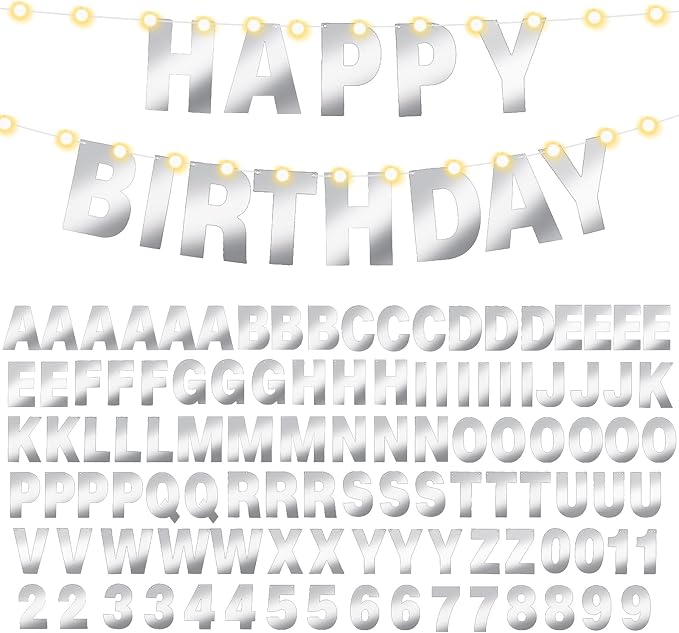 TaoBary 112 Pcs DIY Letter Custom Banner Glitter Customizable Banner Kit by TaoBary
