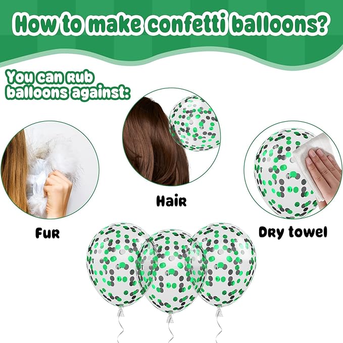 Paready Dark Green and Brown Balloons Set, 12 Inch Sage Green Confetti Party - Image 3