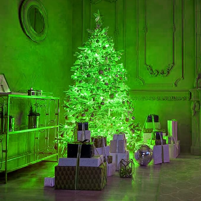 JMEXSUSS 250 LED Green Christmas String Lights Indoor, 91.5ft Connectable Green - Image 2