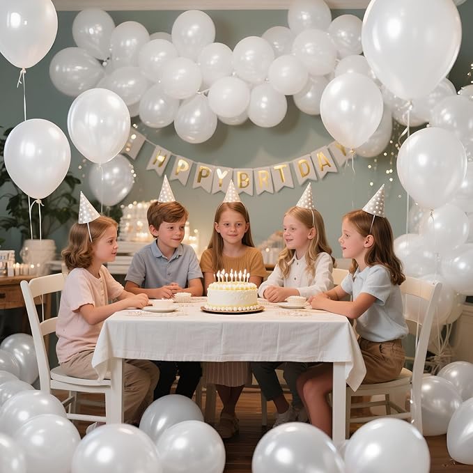 KAWKALSH Pearl White Balloon 12 Inch - Image 5