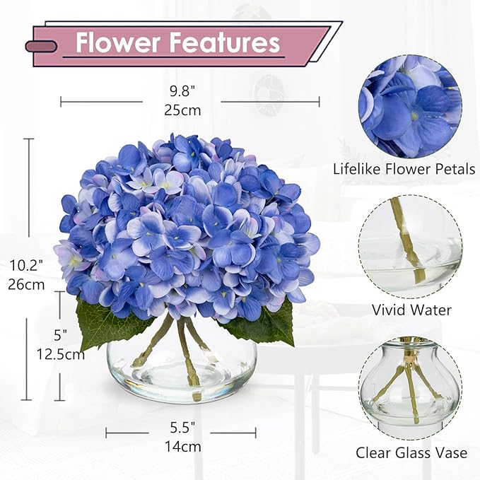Hollyone Hydrangea Artificial Flowers - Image 2