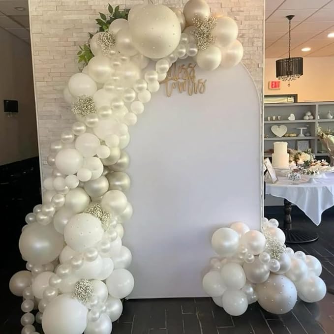 Pearl Balloons, Sand White Clear Helium Balloon Set - Image 8