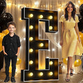 Pooqla 4 FT Marquee Light Up Letters, Giant LED Sign Black Marquee Letter by Pooqla