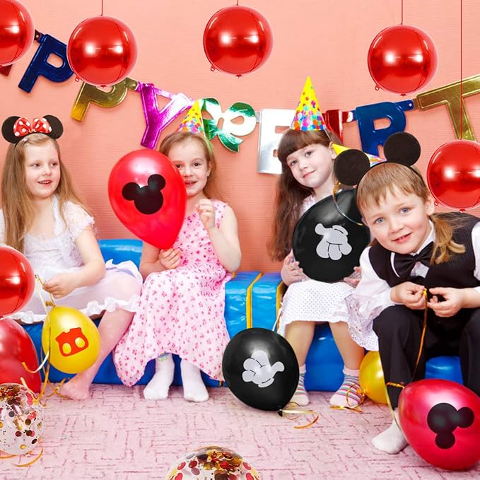 10 pcs Red 4D balloon, 10 inch Foil Mylar Sphere Balloon - Image 4
