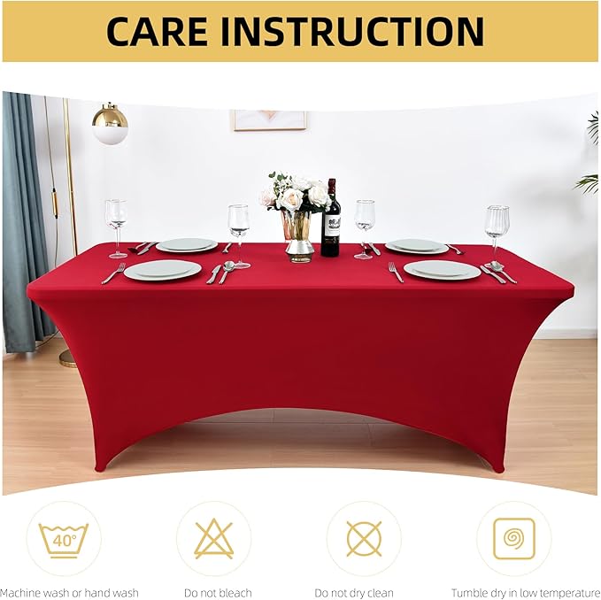 10-Pack 6ft Spandex Table Covers - Image 6