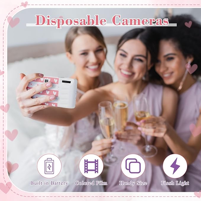 3 Pack Disposable Camera for Wedding Simple Use Color Film Camera - Image 5