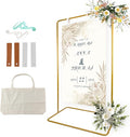 Wedding Sign Holder, Adjustable Welcome Sign Stand w/ Leather Hanging Strap by TPFWTD