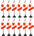 12 Pack Canada Desk Flag Set, Canadian Table Office Flag, Small Miniature by Unknown