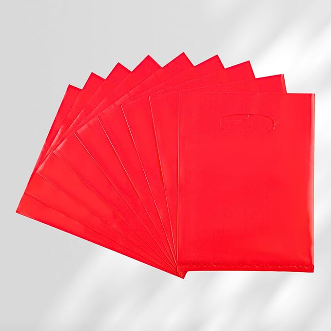 Red 100 PCS Small Gift Bags, Treat Retail Pouches - Image 2