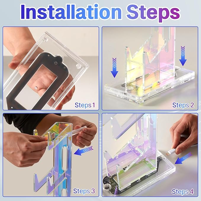 Game Controller Holder with Light Colorful Acrylic Headphones Stand with 3 - Image 6