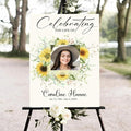 Sunflower Large Funeral Sign, Personalized Memorial Welcome Sign, Forever in by Mapileng%E2%84%A2