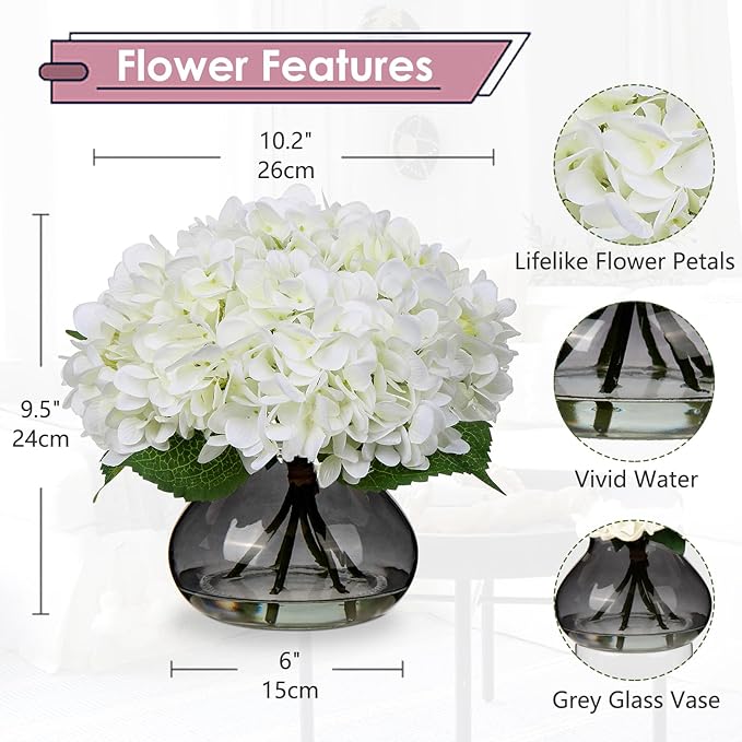 Hollyone Hydrangea Artificial Flowers - Image 2