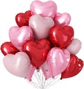 Pastel Pink Red Heart Balloons by Sowide