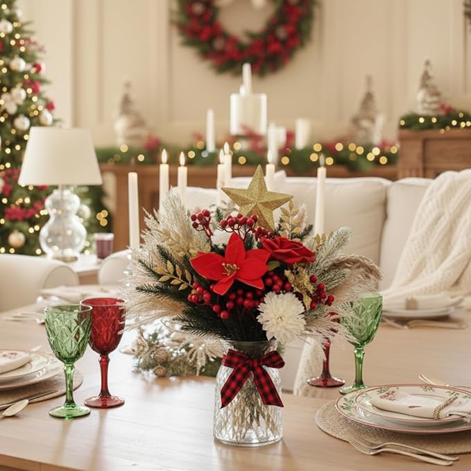 Christmas Centerpieces for Tables, Holiday Table Decor, Xmas Decorations for - Image 4
