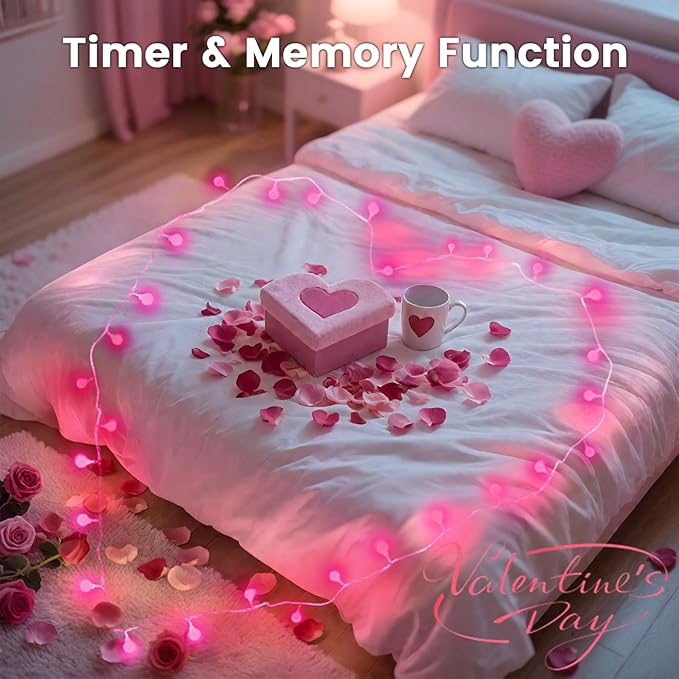 100LED Pink String Lights Outdoor Indoor - Image 4