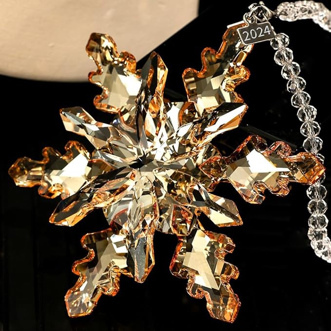 2024 Crystal Snowflake Ornaments Annual Edition Christmas Tree Ornament Home - Image 4