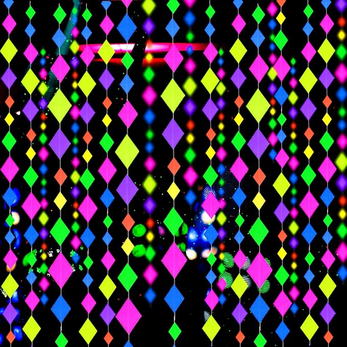 123feet UV Paper Neon Streamers & Garlands by WELITTCON